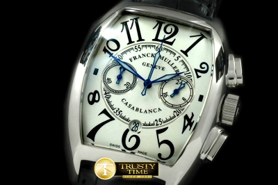 FM121A - Casablanca Chrono SS/LE White Jap OS20 Qtz Chrono