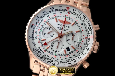 BSW0284A - Navitimer GMT RG/RG White A-7750