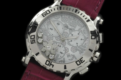 CH058B - Happy Sports Chrono SS/LE Wht Swiss Eta Qtz