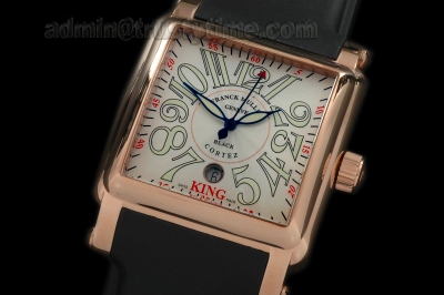 FM062A - King Cortez 10000 Auto RG/RU Wht Swiss Eta 2824-2