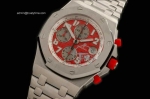 AP0088A - Royal Oak Chronograph SS/SS Red/Grey A-7750 Sec@12