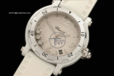 CH046A - Happy Sports Ladies Happy White Ed Ceramic/Wht Swiss