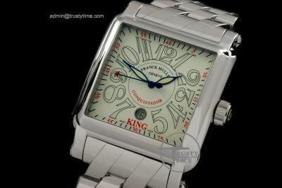 FM059C - King Cortez 10000 Auto SS/SS Wht - Swiss ETA 2824