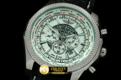 BSW0236B - Bentley Unitime Chrono SS/LE White Jap OS20 Qtz