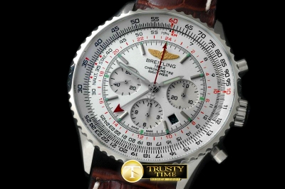 BSW0287A - Navitimer GMT SS/LE White A-7750