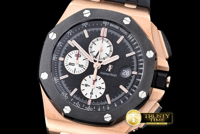 AP0379B - Royal Oak Offshore Novelty RG/RU Black Noob A7750 secs