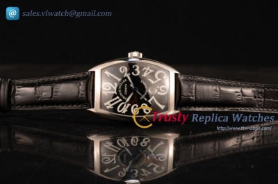 Franck Muller-Secret Hours SS/LE Black Dial Swiss ETA 2836 (GF)