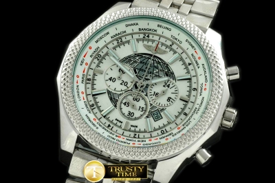 BSW0237A - Bentley Unitime Chrono SS/SS White Jap OS20 Qtz